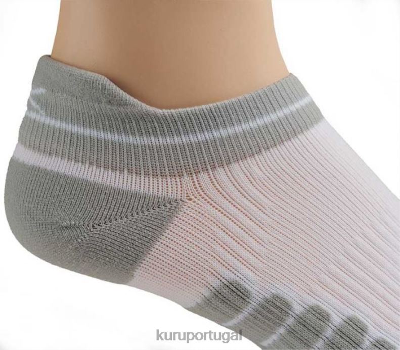 unissex cinzento / branco Kuru sparc 2.0 tornozelo meias 666HJ216