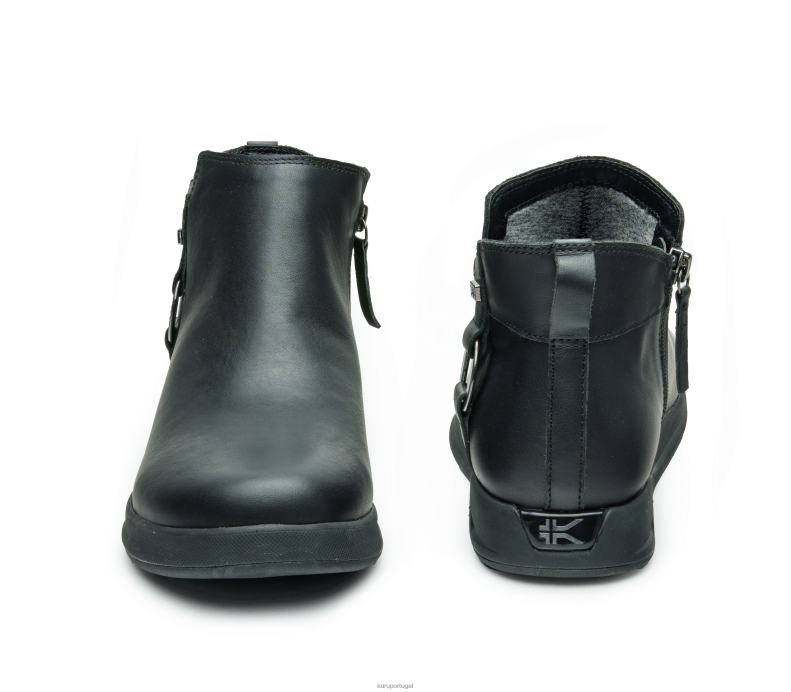 mulheres azeviche/metal Kuru tempo sapato 666HJ133