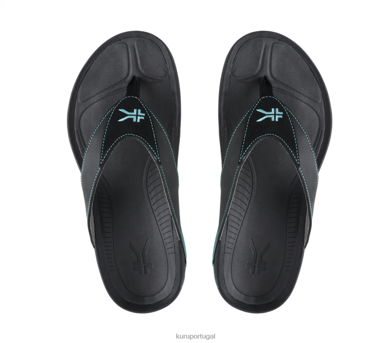 mulheres jato preto/azul brisa Kuru kala sapato 666HJ113