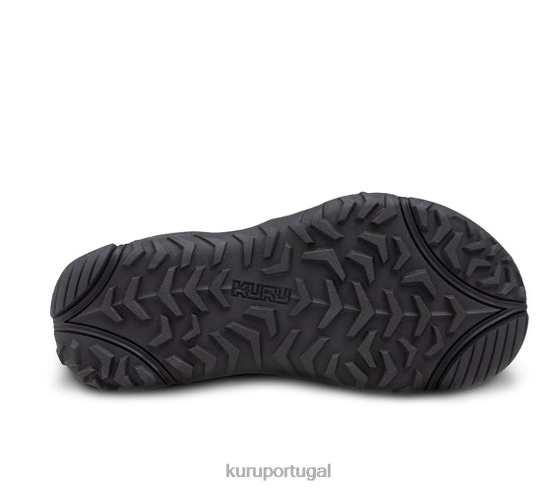 mulheres cinza fóssil/azul céu/preto azeviche Kuru piso sapato 666HJ125