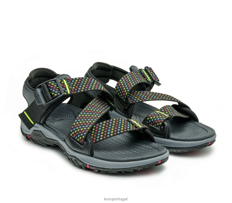 mulheres preto azeviche/multi Kuru atual sapato 666HJ120