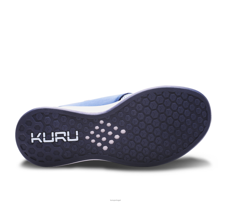 mulheres azul mineral/cinza osso Kuru largura do átomo sapato 666HJ56